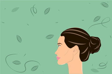 beauty girl with hair 