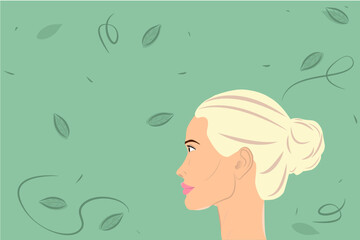 girl with flowers in hair