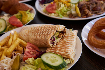 Close Up of sliced Yufka in Restaurant