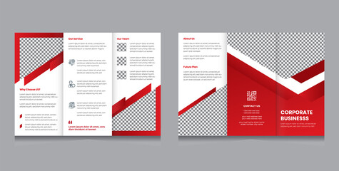 Tri-fold folding corporate brochure for business and advertising, Design for printing and advertising 
