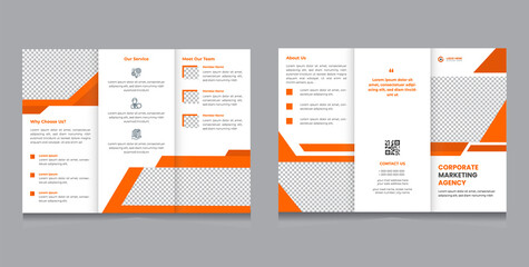 Tri-fold brochure design for printing and advertising, brochure company profile, catalog, an annual report presentation document
