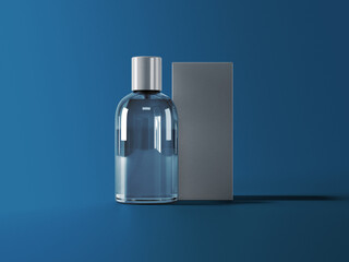 Embalagem de perfume frasco tranparente mockup 3d - obrazy, fototapety, plakaty