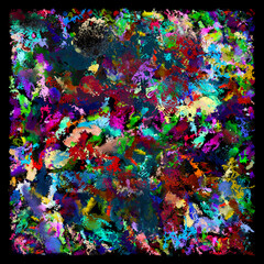 Naklejka na ściany i meble Colorful artistic paint background, abstract digital art illustration.