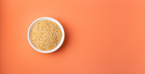 Sesamum indicum - Organic sesame seeds in the bowl
