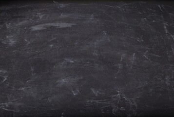 Blackboard / chalkboard texture. Empty blank black chalkboard with chalk...