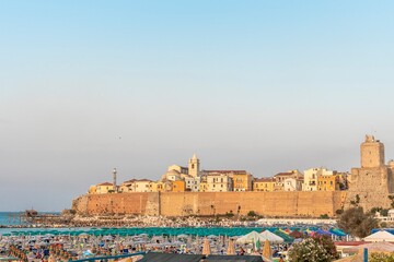 Obraz premium Panoramic view of the historic village of Termoli (CB - Italy)
