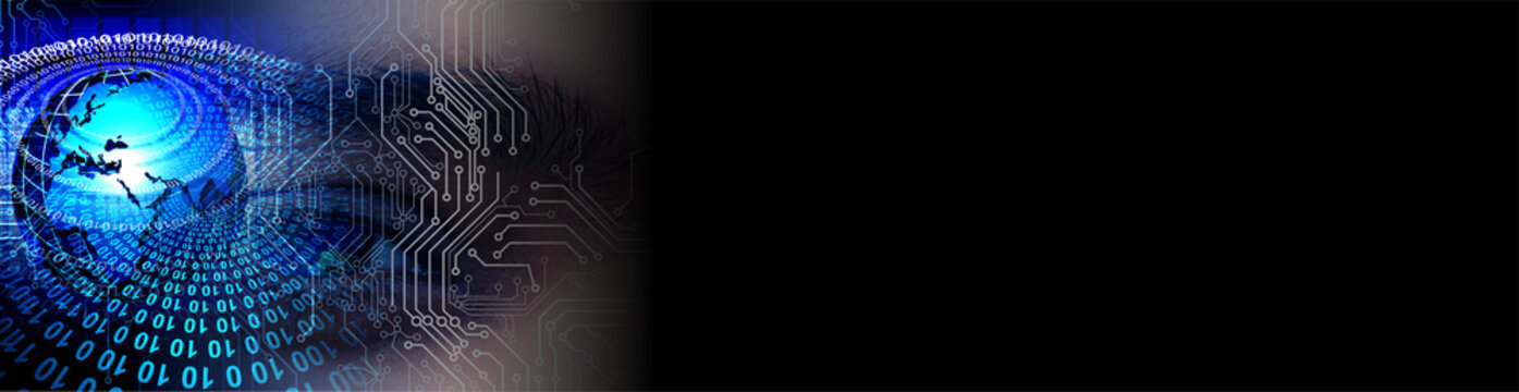 abstract technology background with binary code and cogs gear.