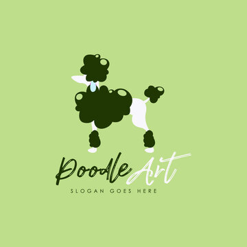 Poodle Logo Design Concept Template Vector. Dog Logo Design Concept Vector