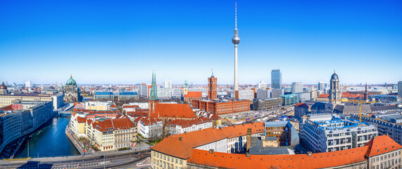 panoramic view at the city center of berlin, germany