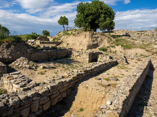 Ruins of ancient Troia city, Canakkale (Dardanelles) / Turkey