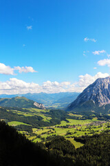 mountains and clouds
