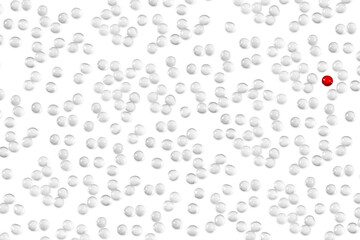 Medical pills and tablet. Macro top down view with background detail