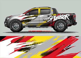 Fototapeta premium race car Livery for vehicle wrap design vector 