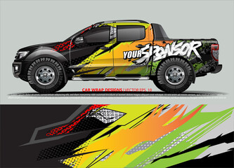 Fototapeta premium race car Livery for vehicle wrap design vector 