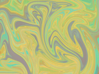 Abstract neon green fluid art on concrete background. Marble abstract background digital illustration. Liquid gold surface artwork with yellow paint for any design and decoration.