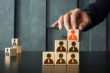Nepotism is shown on the business photo