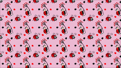 insect seamless pattern for fabric and wallpaper