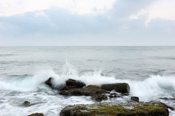 Mediterranean coast in southern Israel near the city of Ashkelon