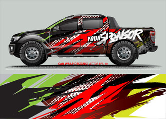 Fototapeta premium race car Livery for vehicle wrap design vector 