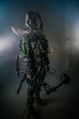 apocalypse fighters. a girl with a bow 