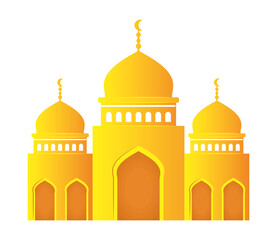 golden Islamic mosque
