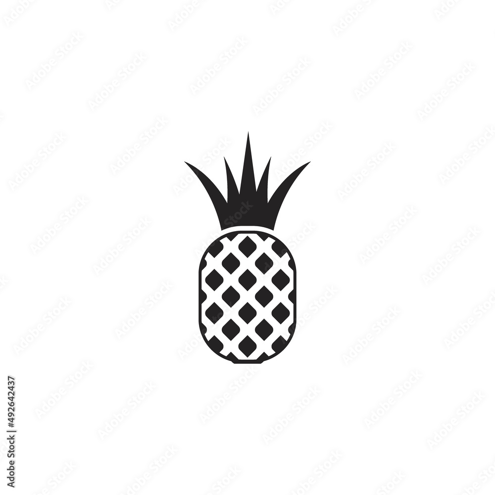 Wall mural pineapple icons