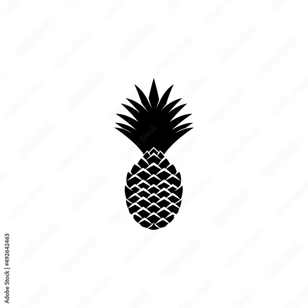 Wall mural pineapple icons