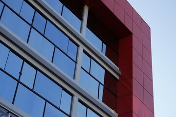 perspectiva, edificio, arquitectura, cielo, fondo, architecture, reflejo, ventanas