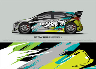 race car Livery for vehicle wrap design vector 
