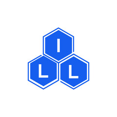 ILL letter logo design on White background. ILL creative initials letter logo concept. ILL letter design. 
