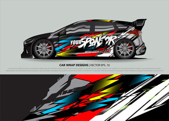 race car Livery for vehicle wrap design vector 

