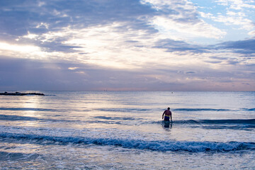 Benidorm Alicante playa de Poniente beach in Spain Valencian community