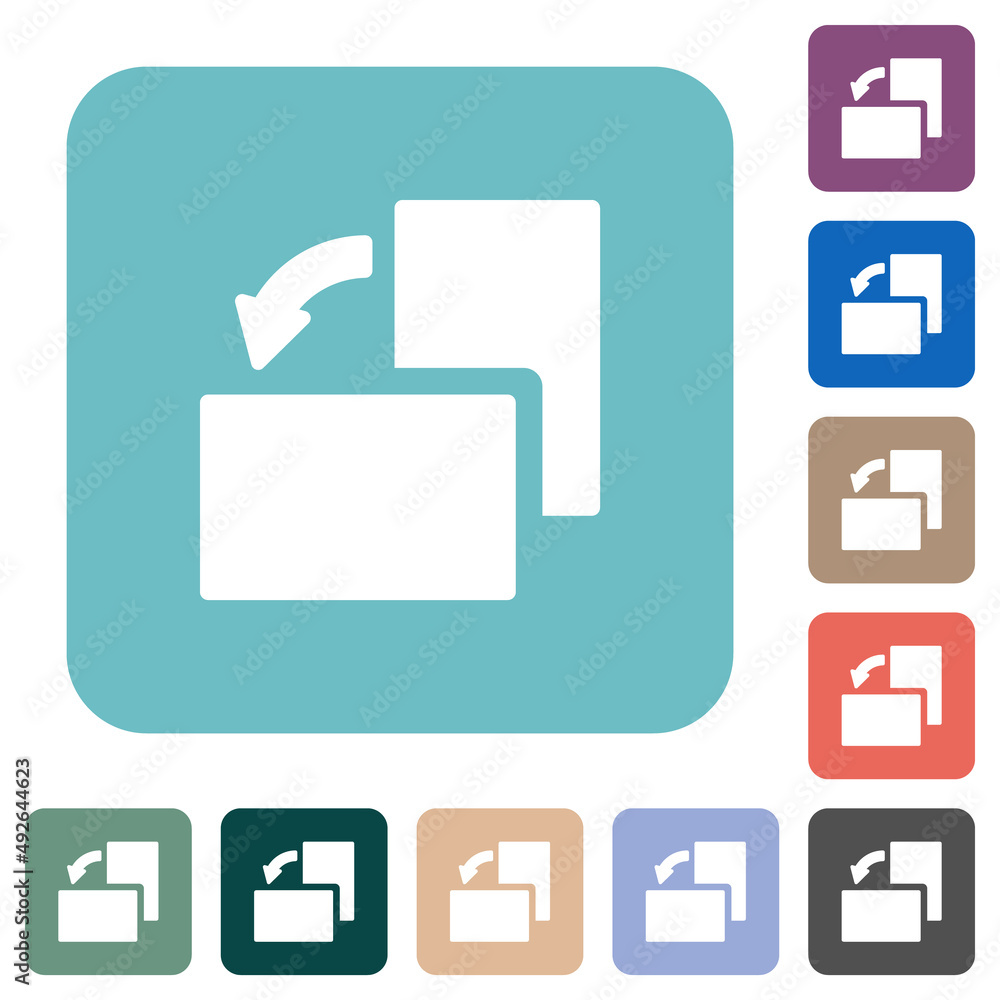 Poster rotate left solid rounded square flat icons
