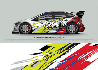 race car Livery for vehicle wrap design vector 
