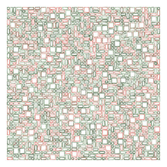 Fototapeta premium Offset Quads generative art background art illustration