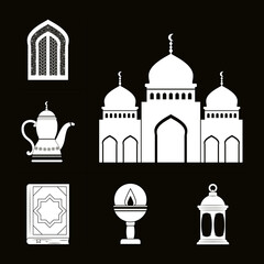 icon set of ramadan
