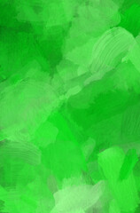 Fototapeta premium Kelly green abstract handpainted background with scratches and brush strokes