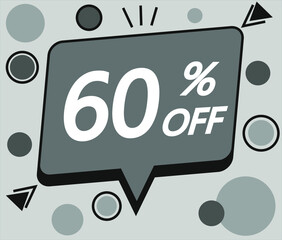 gray 60% discount price sign