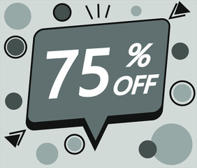 gray 75% discount price sign