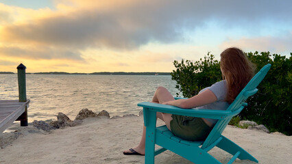 Beautiful Florida Keys - Sit by the calm water and enjoy the sunset - travel photography