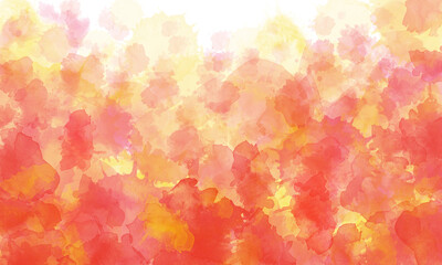 Abstract summer translucent watercolor background in yellow and pink tones. cloud texture