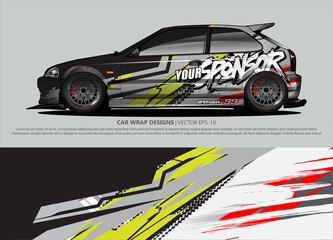 race car Livery for vehicle wrap design vector 
