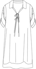 sleeves with epaulettes shirt dress