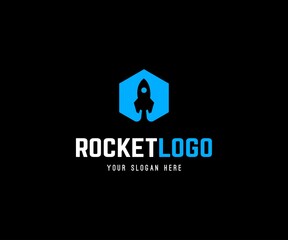 Space Rocket Logo Design. Rocket icon vector