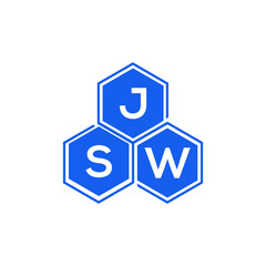 JSW letter logo design on White background. JSW creative initials letter logo concept. JSW letter design. 
