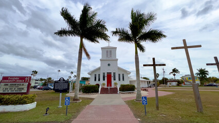 Fototapeta premium Everglades Community church in Everglades City is a historic landmark - travel photography