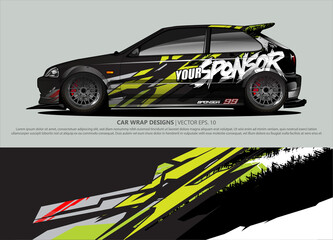 race car Livery for vehicle wrap design vector 
