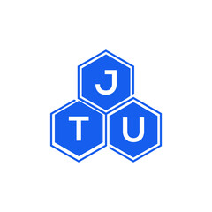 JTU letter logo design on White background. JTU creative initials letter logo concept. JTU letter design. 
