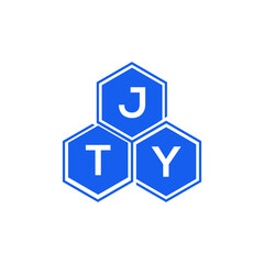 JTY letter logo design on White background. JTY creative initials letter logo concept. JTY letter design. 