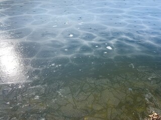 honeycomb lake ice